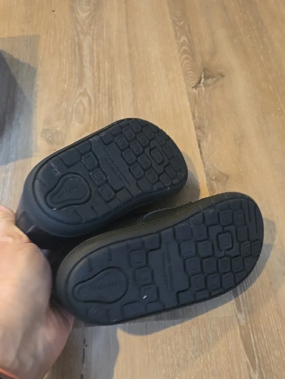 Stride Rite Black Kids Leather Shoe